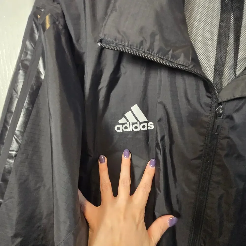 Adidas Red Bull NY windbreaker jacket black on black ripstop 2XL soccer